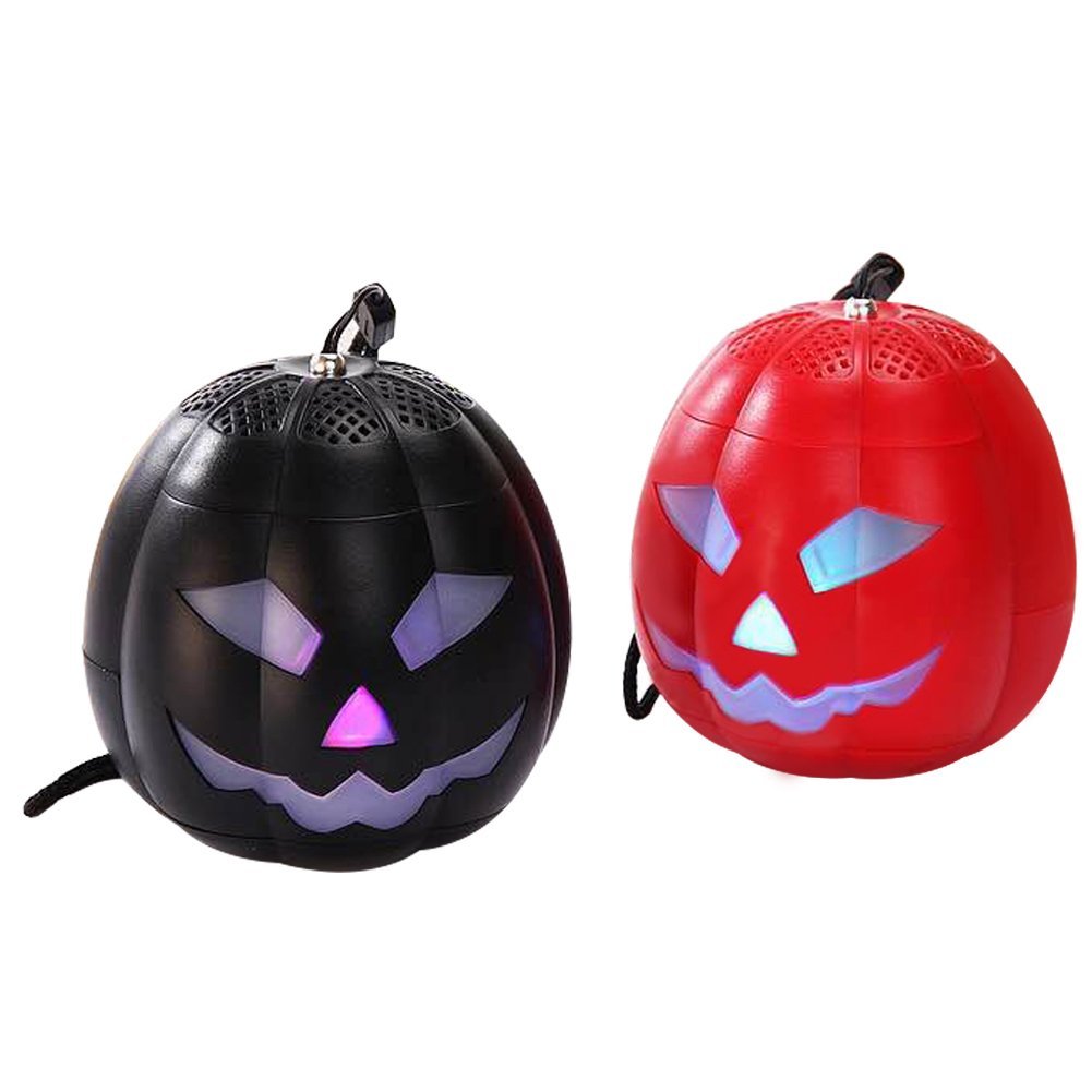 Halloween Bluetooth Speakers JxzH Cool LED Pumpkin Speakers Mini