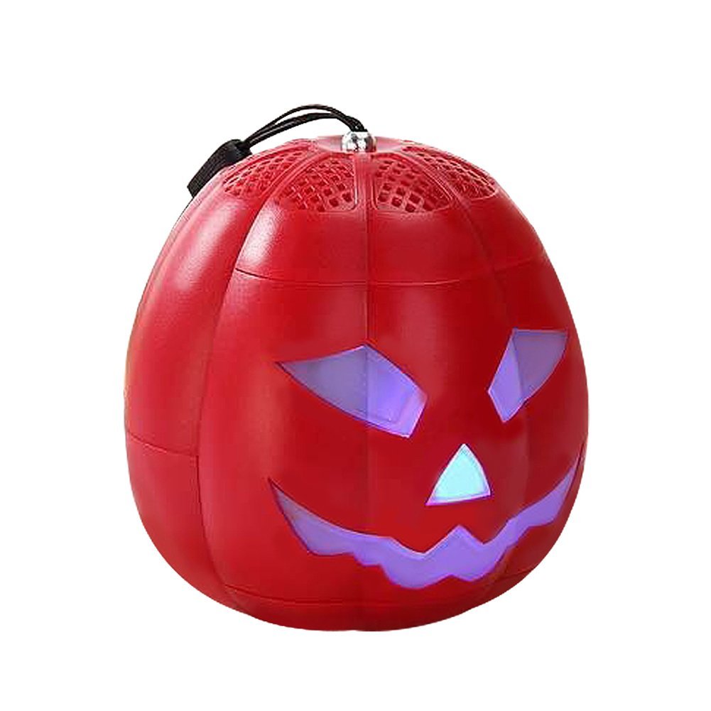 Halloween Bluetooth Speakers JxzH Cool LED Pumpkin Speakers Mini