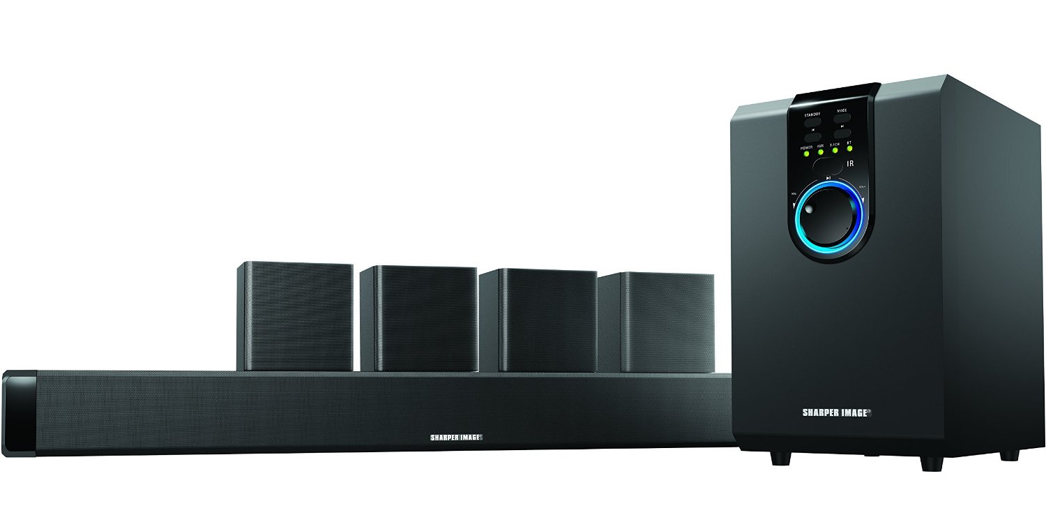 Sharper Image 5.1 Home Theater Sound System With Bluetooth Subwoofer