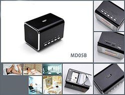 YUMQUA MD05B Portable Mini Speaker FM radio Computer Speakers TF Card/USB Flash MP4 Speaker Black N7