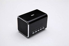 YUMQUA MD05B Portable Mini Speaker FM radio Computer Speakers TF Card/USB Flash MP4 Speaker Black N11