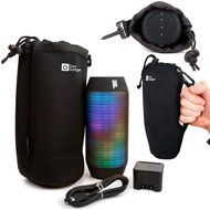 Padded Black Pouch for JBL Charge 2 plus, Pulse, Charge, Charge 2 &amp; Flip 2 With Belt Clip - by DURAGADGET