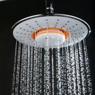 Facilla Modern 8" ABS Rain Shower Head Wireless Speaker Bluetooth Phone Chrome Music N6