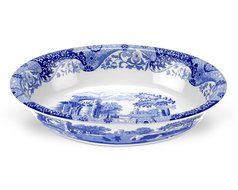 Spode Blue Italian Oval Rimmed Dish