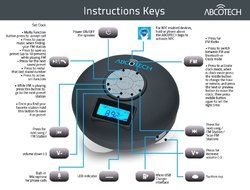 Abco Tech Splash Proof Shower Speaker with 3 Firm Suction Cups - Black N3