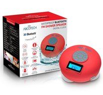 Abco Tech Splash Proof Shower Speaker with 3 Firm Suction Cups - Black N5