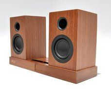 Altaz AZWB100BTS Micro-Fi Bluetooth Stereo Speaker (Natural Brown Wood) N2