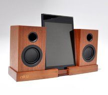 Altaz AZWB100BTS Micro-Fi Bluetooth Stereo Speaker (Natural Brown Wood) N4