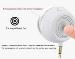 Deli F10 Portable Compact Mini Speaker, Four Times of the Normal Volume, 3.5MM Audio Input, for iPhone Android... N10