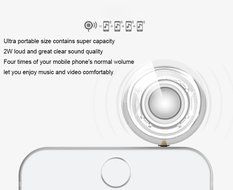 Deli F10 Portable Compact Mini Speaker, Four Times of the Normal Volume, 3.5MM Audio Input, for iPhone Android... N11