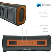 Proxelle Mini Waterproof Bluetooth Stereo Speakers, Orange N4