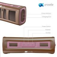 Proxelle Mini Waterproof Bluetooth Stereo Speakers, Orange N25