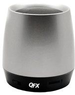 QFX BT-106 Portable Rechargeable Bluetooth Speaker with Microphone (Silver)