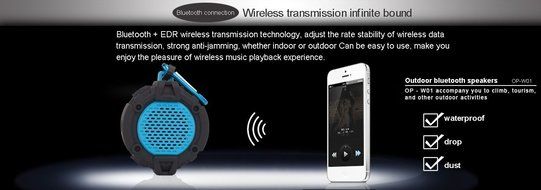 MDNA Outdoor Waterproof Portable Bluetooth Shower Speaker with Built-In Microphone (Green) N4