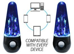 Rebelite Aura v1 Water Show Bluetooth Dual Speaker System w/ Powerful Sound &amp; Dancing Water for iPhone, Android... N3