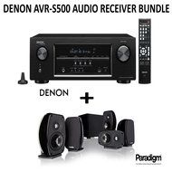 Denon AVR-S500BT Bundle 5.2-Channel Network A/V Receiver with Bluetooth + Paradigm Cinema 100 Home Theater System