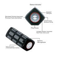 Hapyia Portable Wireless Bluetooth Speaker Outdoor with 7000mAh Power Bank Black N6