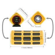 Hapyia Portable Wireless Bluetooth Speaker Outdoor with 7000mAh Power Bank Black N12