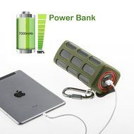 Hapyia Portable Wireless Bluetooth Speaker Outdoor with 7000mAh Power Bank Black N18
