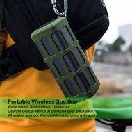 Hapyia Portable Wireless Bluetooth Speaker Outdoor with 7000mAh Power Bank Black N21