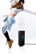 Sharper Image SBT1003BK Bluetooth Speaker With LED Lights, Beat Responsive (Black) N2