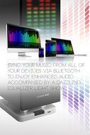 Sharper Image SBT1003BK Bluetooth Speaker With LED Lights, Beat Responsive (Black) N3