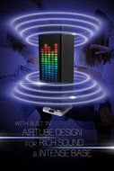 Sharper Image SBT1003BK Bluetooth Speaker With LED Lights, Beat Responsive (Black) N4