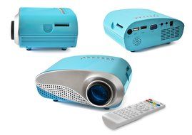 OEM K1 LED LCD (QVGA) Mini Video Projector - International Version - Blue (FP3224K1B-IV) N39