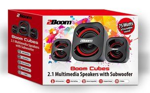 2BOOM USB Powered, Stylish multimedia speakers with Surround Sound Experience Black N3