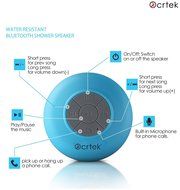 Waterproof Bluetooth Speaker,Bluetooth Bathroom speaker,with with 2 Year Warranty Built-in hands-free for Apple... N24