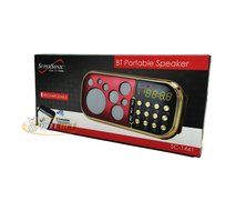 Supersonic SC-1441 Portable Speaker w/Bluetooth/LED Display/FM/USB/MicroSD - RED N4