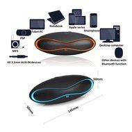 B2COOL Wireless Bluetooth mini Speaker with LED Lamp Built-in microphone -Support USB Flash &amp; micro SD Card Playing... N2