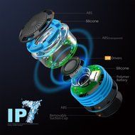 Aolaifo Bluetooth Shower Waterproof Speaker - IP67 Water Resistant Wireless Speaker with Suction Cup, 5W Driver... N2