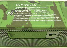 Insignia Portable Bluetooth Stereo Speaker with Power Bank - Camo - NS-SPBTBRICK-CM N3