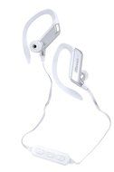 2BOOM Wireless Hands Free Bluetooth Sweat Proof In Ear Buds with Clip Headphone White