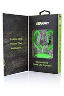 2BOOM Wireless Hands Free Bluetooth Sweat Proof In Ear Buds with Clip Headphone White N11