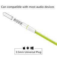 Yison Universal In-ear Earphone With Microphone Line Remote Headphone For iPhone Samsung Color Green