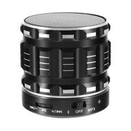S28 Portable Mini Metal Bluetooth Speakers with Fm Radio Hands-free Calls Support TF Card - Black