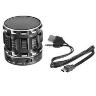S28 Portable Mini Metal Bluetooth Speakers with Fm Radio Hands-free Calls Support TF Card - Black N5