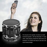 S28 Portable Mini Metal Bluetooth Speakers with Fm Radio Hands-free Calls Support TF Card - Black N7