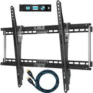 Cheetah Mounts APTMM2B TV Wall Mount for 20-75-Inch TVs Bundle with 10-feet Braided HDMI Cable and a 6-Inch 3-...