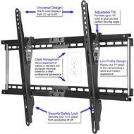 Cheetah Mounts APTMM2B TV Wall Mount for 20-75-Inch TVs Bundle with 10-feet Braided HDMI Cable and a 6-Inch 3-... N3