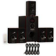 Theater Solutions 5.1 Home Theater 800 Watt Speaker System with Built in Bluetooth and 5 Extension Cables TS516BT-5