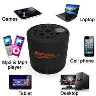iFox iF010 Bluetooth Speaker - Wireless, TF Card, FM Radio Tuner, AUX Speakerphone Ultra Portable - Pairs with... N4