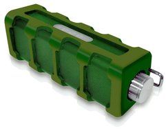 PYLE PWPBT15GN Jam Tunes Box Rugged &amp; Splash-Proof Bluetooth Speaker &amp; Hands Free Speaker-Phone with Aux In (Green)