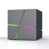Megadream Portable Wireless Bluetooth 4.0 Cube Stereo Speaker with LED Flashing Light Support Handsfree Call with... N2