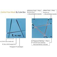 Megadream Portable Wireless Bluetooth 4.0 Cube Stereo Speaker with LED Flashing Light Support Handsfree Call with... N11