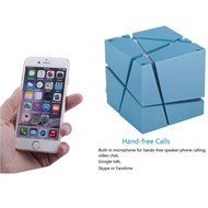 Megadream Portable Wireless Bluetooth 4.0 Cube Stereo Speaker with LED Flashing Light Support Handsfree Call with... N12
