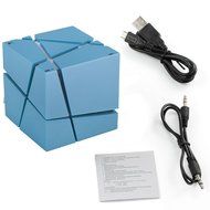Megadream Portable Wireless Bluetooth 4.0 Cube Stereo Speaker with LED Flashing Light Support Handsfree Call with... N14