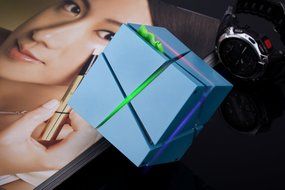 Megadream Portable Wireless Bluetooth 4.0 Cube Stereo Speaker with LED Flashing Light Support Handsfree Call with... N15